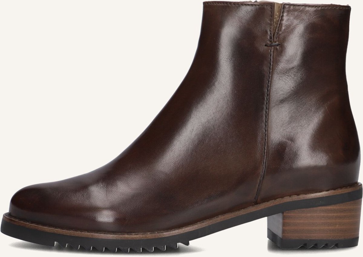 EVERYBODY Belport Enkellaarsjes - Enkelboots met rits - Dames - Bruin - Maat 44
