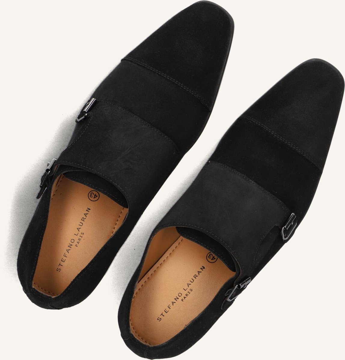 STEFANO LAURAN Stefano Lauran Gesp Nette schoenen - Business Schoenen - Heren - Zwart - Maat 46