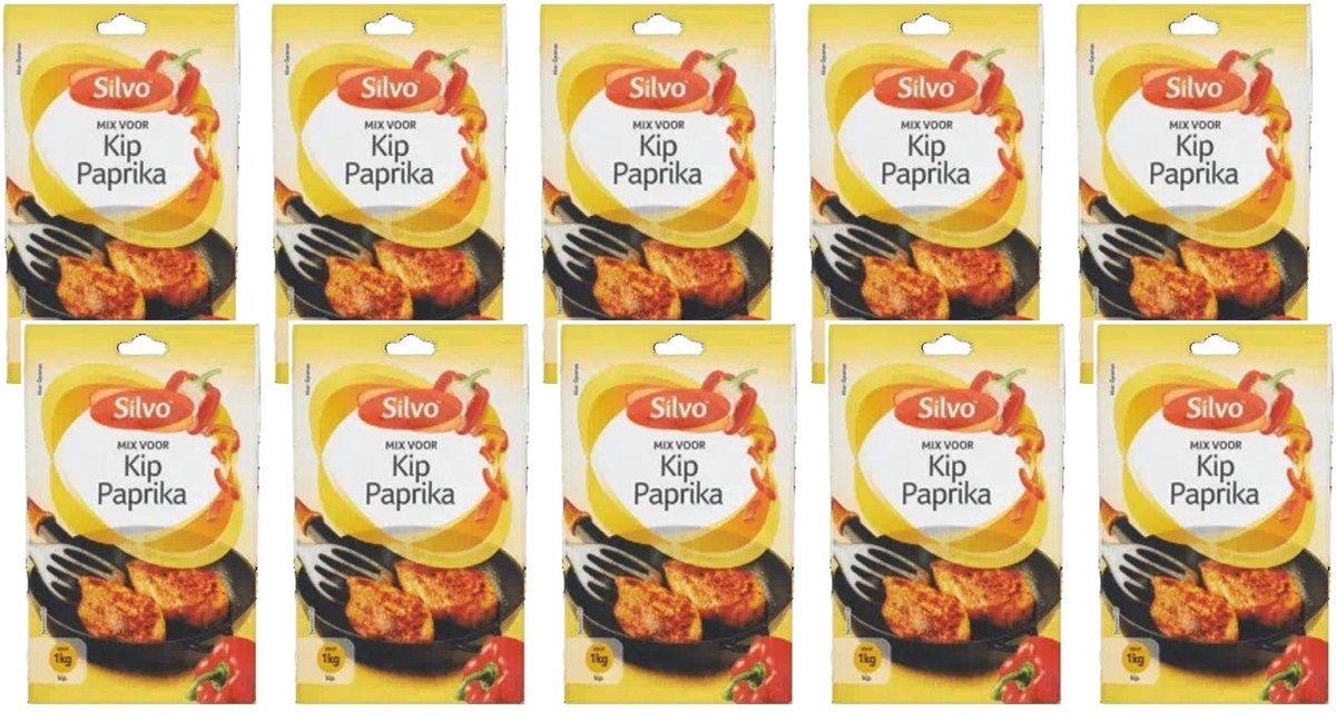 Silvo® | 10 x Mix Kip Paprika 22 gram | kipkruiden | multipack