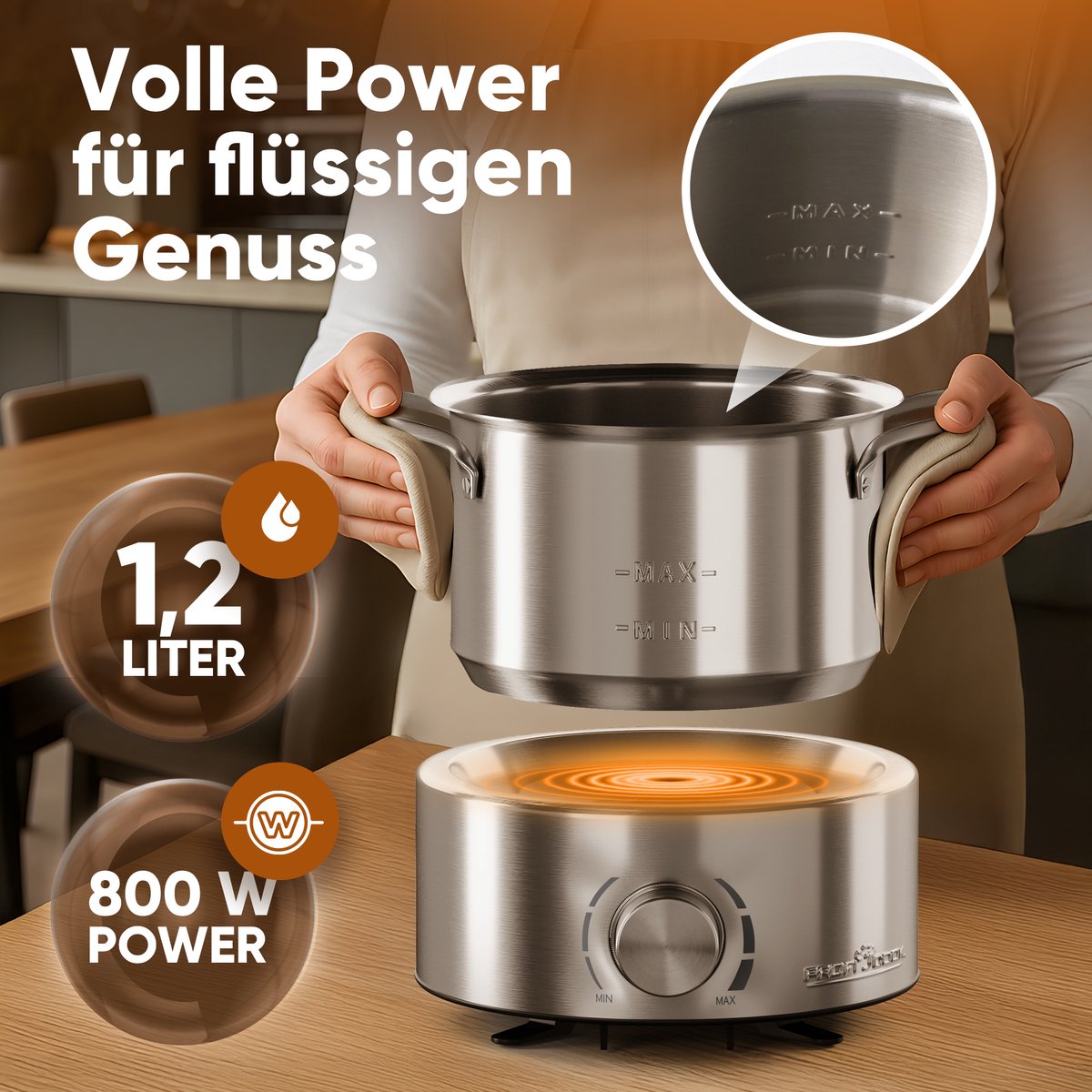 ProfiCook FD 1288 - Fondue Set - 8 personen - RVS – foto 5