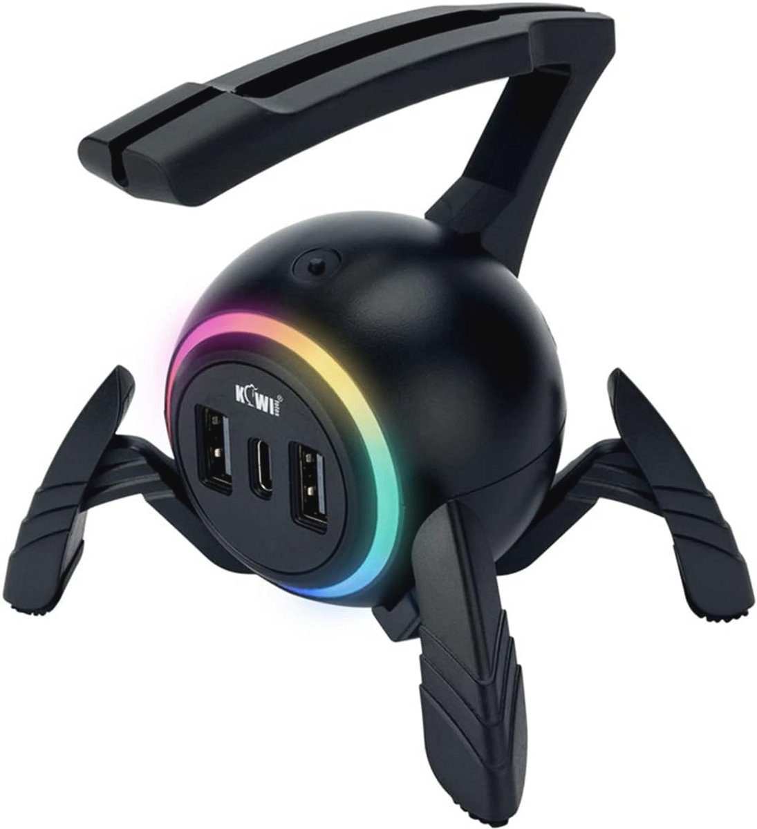 Gaming Muizen Bungee met RGB Licht en USB-poort - Anti-Slip Kabelhouder