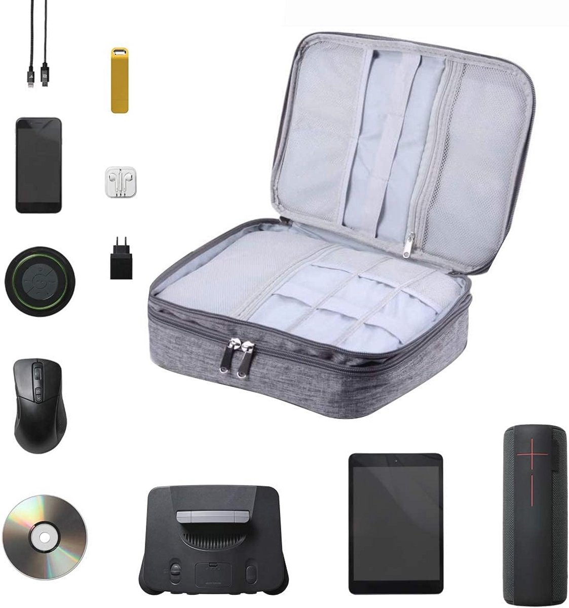 Universele Elektronica Accessoires Organizer Tas - Waterdicht en Draagbaar voor Kabels, Opladers en Powerbanks – foto 7