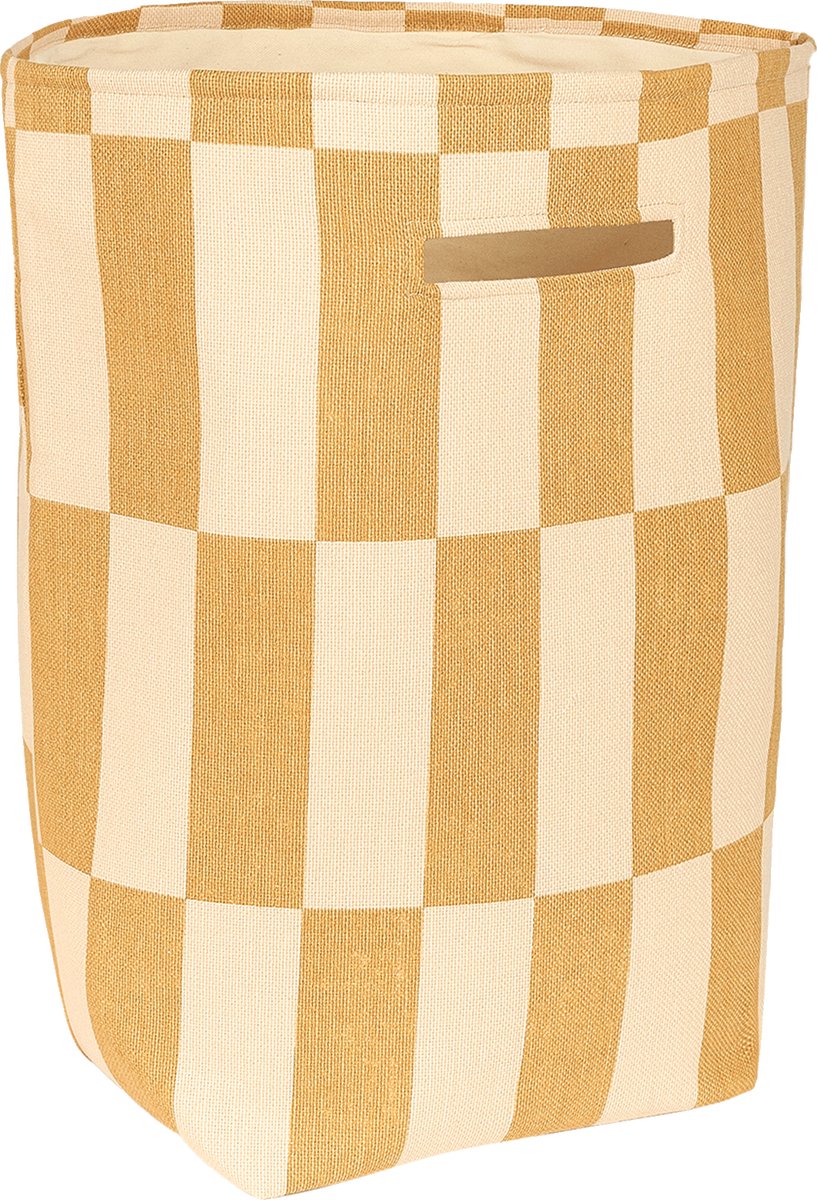 Nobodinoz Opbergmand Vibes - 44x56x28cm - Mustard and Sand Tiles