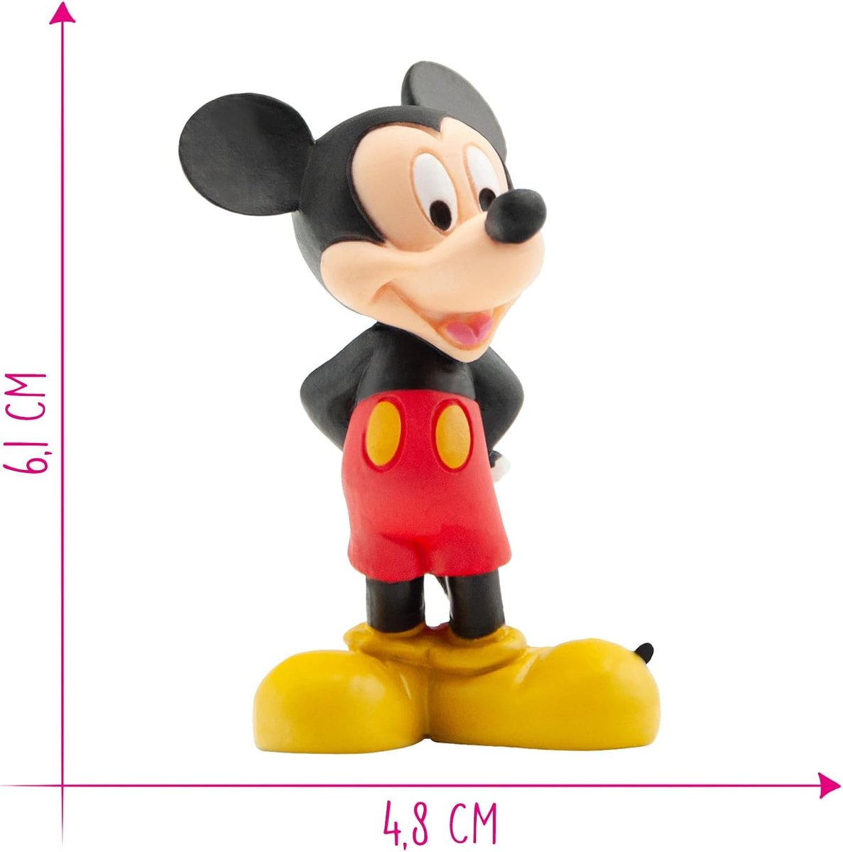 Bullyland 15348 – Speelfiguur en verzamelfiguur Mickey Mouse uit Disney – ca. 7 cm – levensecht en detailrijk vormgegeven – ideaal als taartfiguur en klein cadeautje voor kinderen vanaf 3 jaar. — afbeelding 2