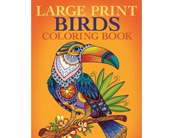 Large Print Birds Coloring Book
