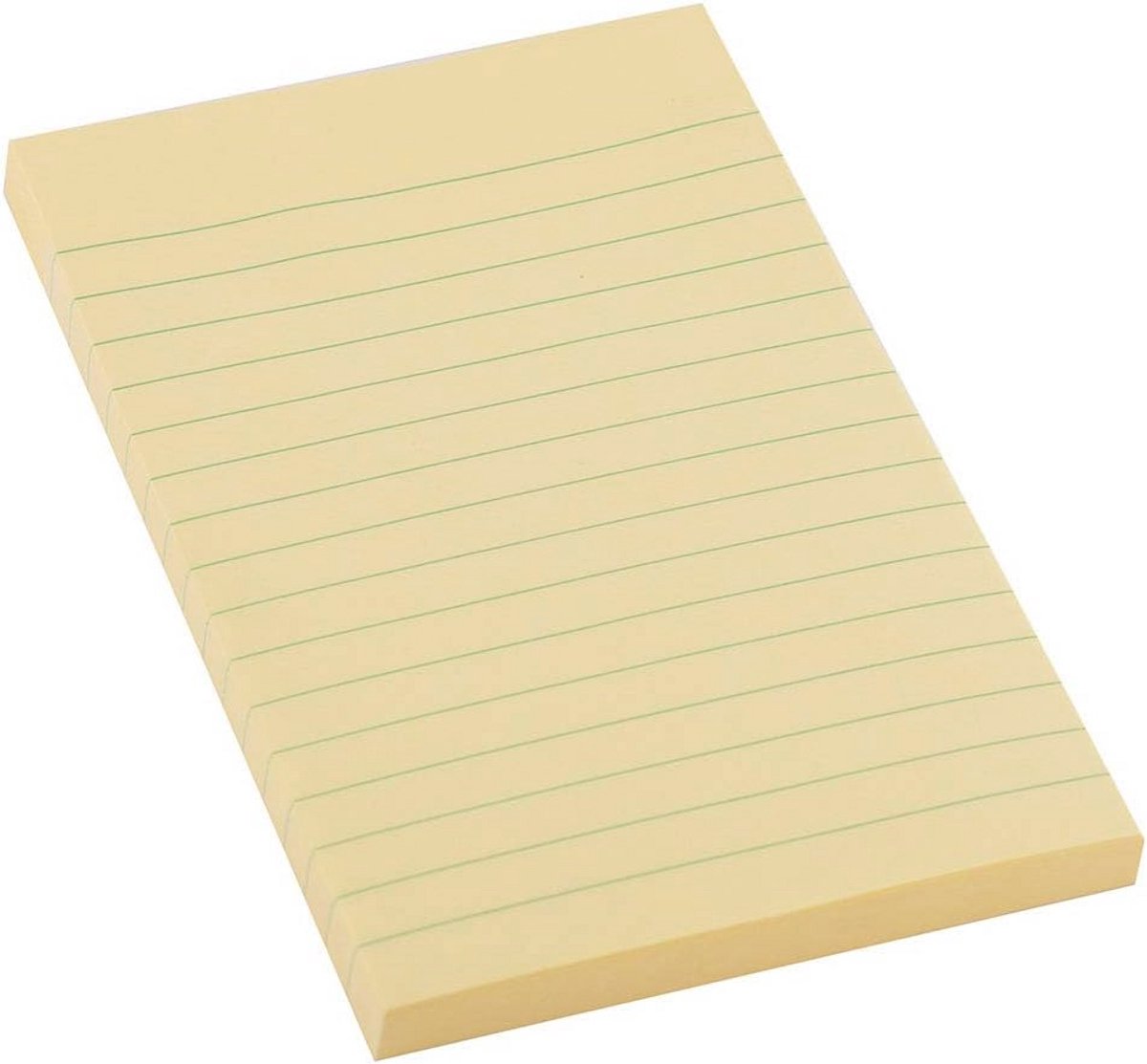 Zelfklevende Notitieblaadjes 98x150mm - Geel Gelinieerd - 100 Vellen voor Kantoor en Thuis