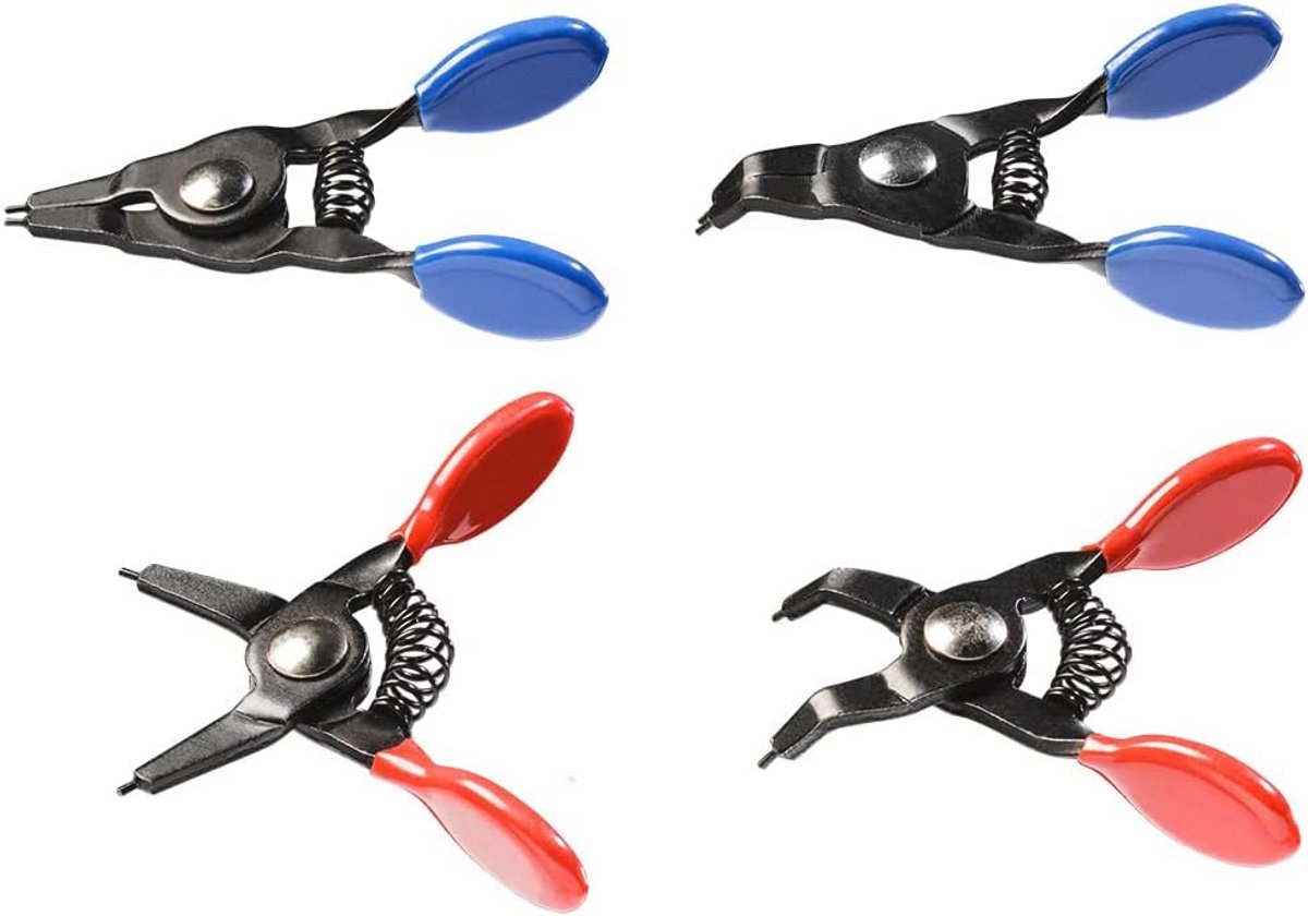 Professionele mini circlip tang set - 4 stuks voor interne en externe toepassingen