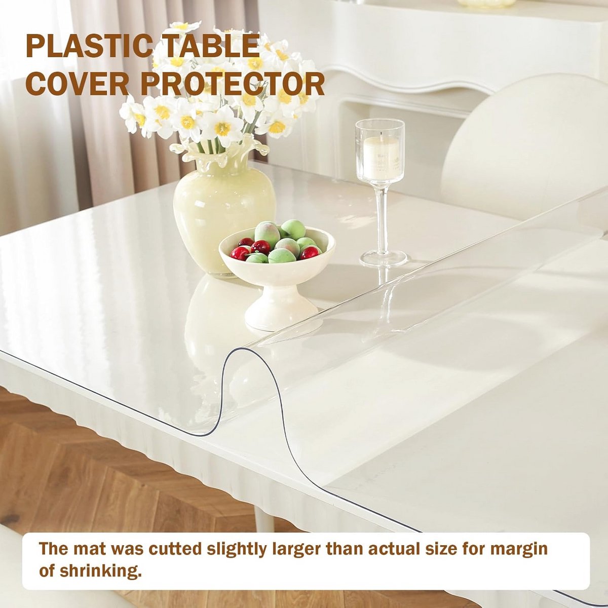 Transparante tafelbeschermer 50 x 60 cm - 1,5 mm dik waterdicht PVC tafelkleed