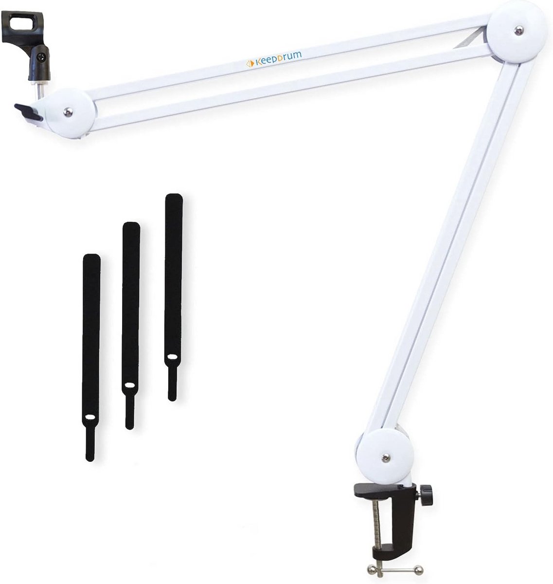 Scharnierend statief voor microfoons met 360° draaibare arm