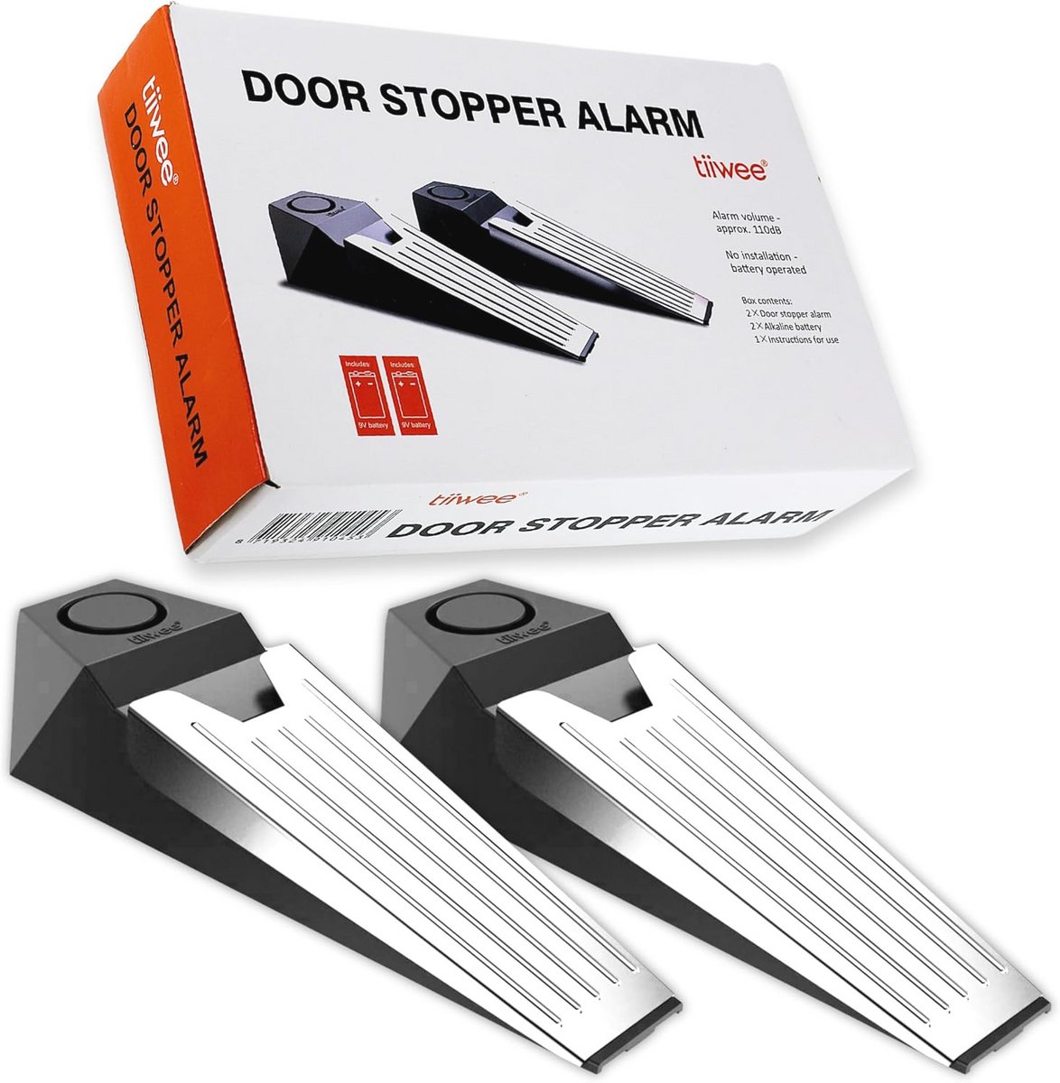 Deurstopper Alarm set van 2 - Inbraakbeveiliging voor thuis en hotels