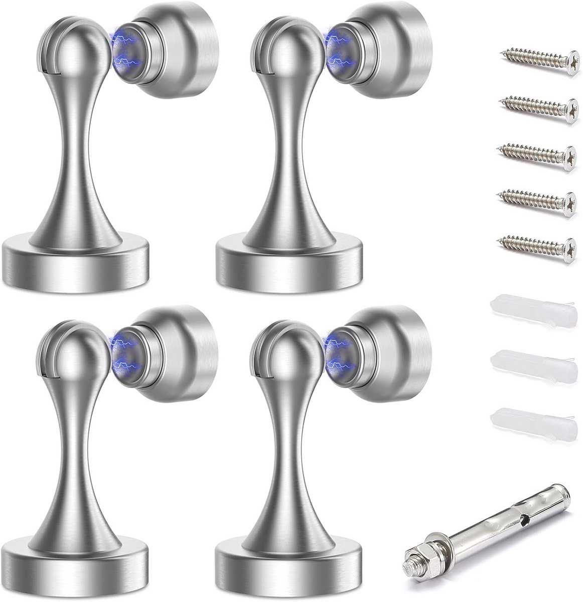 Magnetische Roestvrijstalen Deurstopper - Zware Deurhouder voor Wandmontage