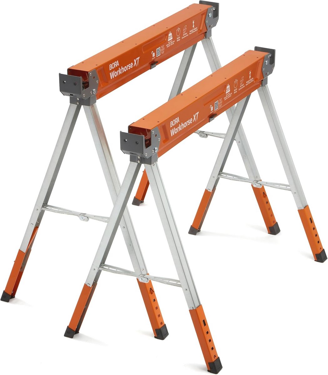 Verstelbare Heavy-Duty Zaagpaarden Set van 2 - Ideaal voor Aannemers en Doe-Het-Zelvers