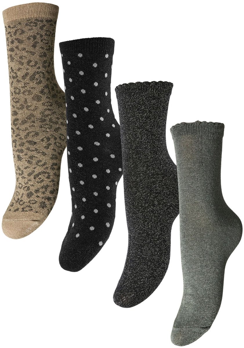 Pieces Ebby Glitter Long Sokken Dames (4-pack)