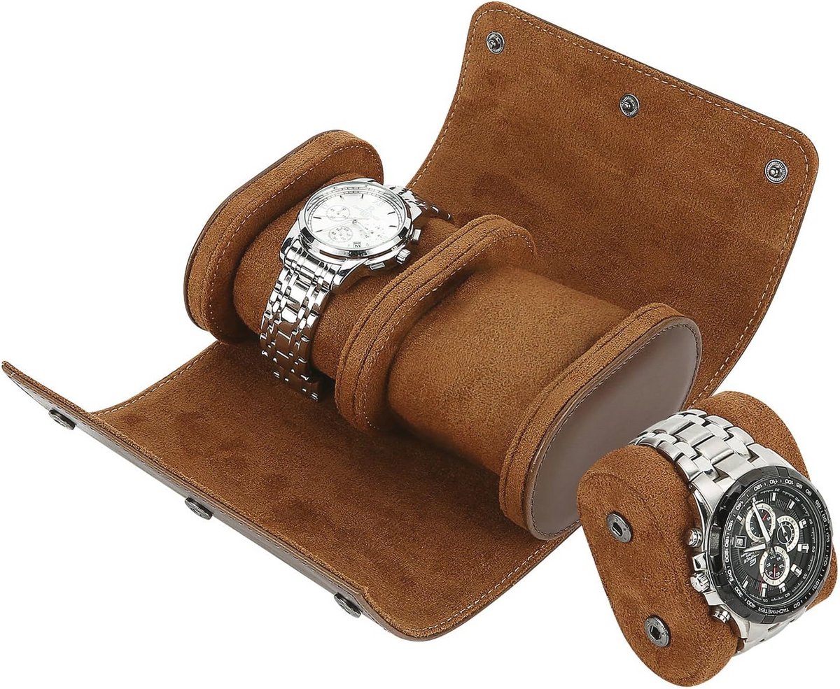 Horlogebox voor heren met opbergruimte en zachte kussens - Draagbare horlogedoos voor reizen