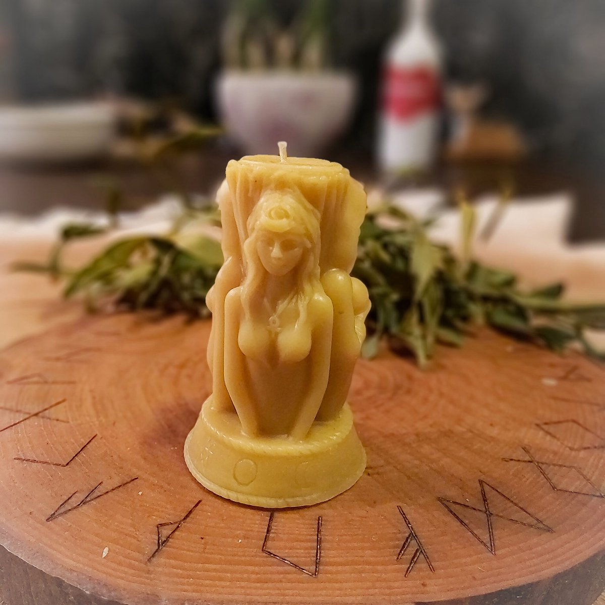 Bijenwas kaars, maiden, mother & crone