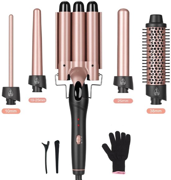 Perfect Curl - 5-in-1 Verwisselbare Keramische Krultang + - Perfect - €39,95