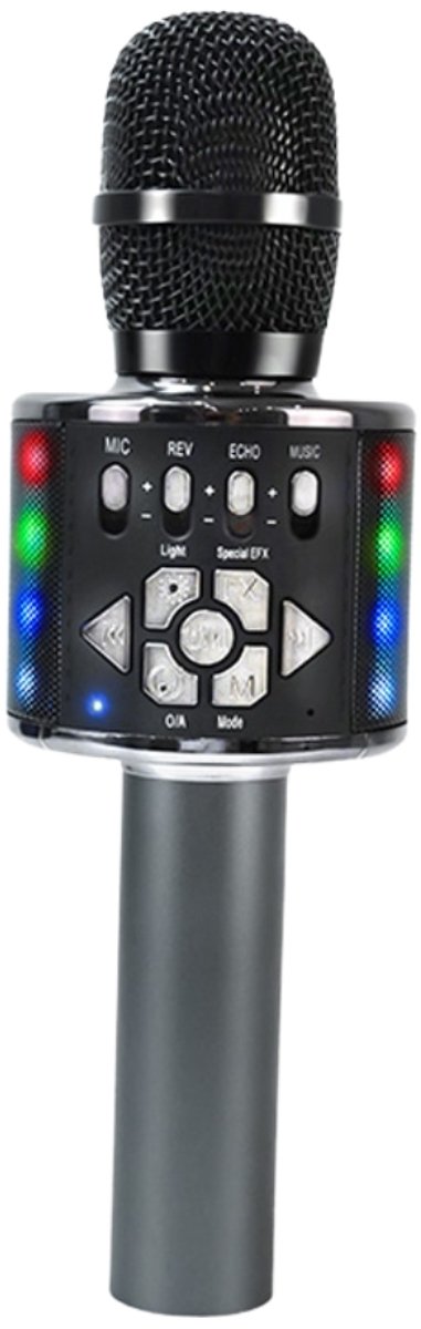 Fivesquare DSP Karaoke Microphone – Draadloze Karaoke Microfoon met DSP Noise Reduction, Reverb, LED Panelen & 5W Speaker – Bluetooth