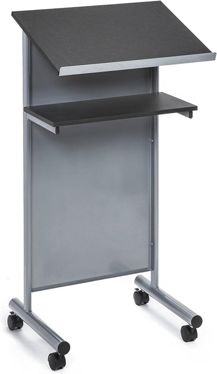 Mobiele Sprekerstand met Opbergruimte - Compacte Bureau voor Laptop en Presentaties