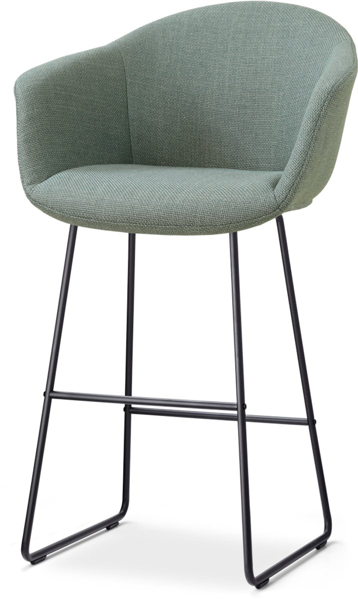 Nolon Nino-Otis barkruk saliegroen - zwart onderstel - 75 cm