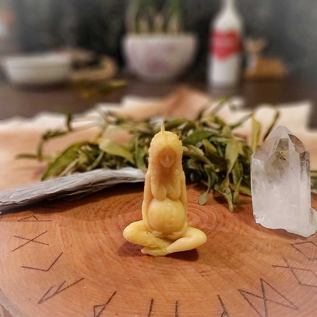Bijenwas kaars, moeder aarde