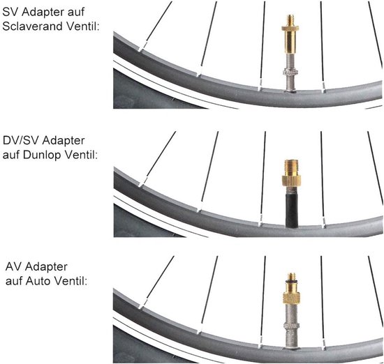 Fietsventieladapter Set - 15-delige Adapterset voor SV, AV, Dunlop, Frans en Autoventielen - Voor Compressoren en Fietspompen — afbeelding 3