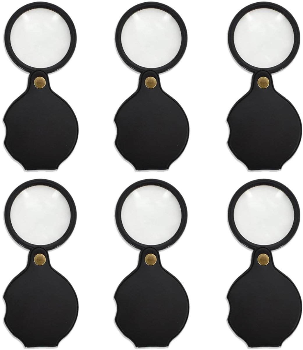 IMPERATORIS® 6x Vergrootglas - Handheld Vergrootglas voor Kinderen & Senioren -Lichtgewicht & Duurzaam – Educatief Speelgoed voor Natuurverkenning - Lezen & Hobby’s - 10x - Zwart