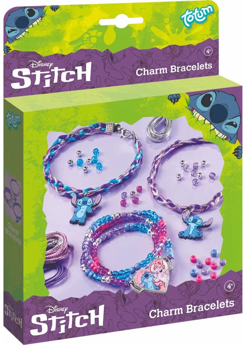 Disney Stitch Totum 3 bedel armbandjes maken met kralen, hart- en 2 Stitch bedels - speelgoed cadeau tip meisjes knutselset sieraden creatief Lilo & Sitch — afbeelding 14