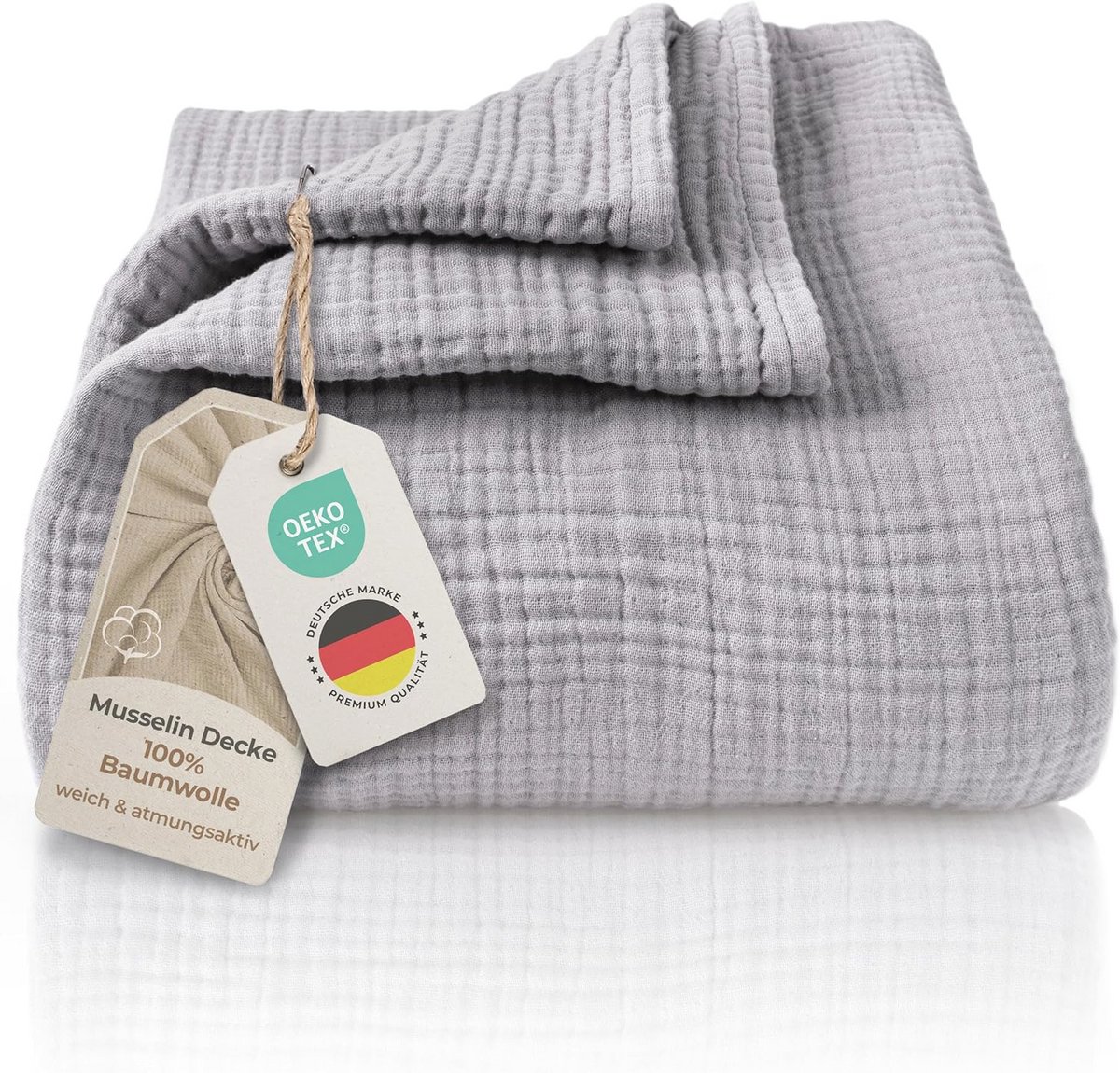 XXL Mousseline Sprei 220 x 240 cm - 100% Katoen - Extra Zachte Deken voor Bed, Bank en Sofa