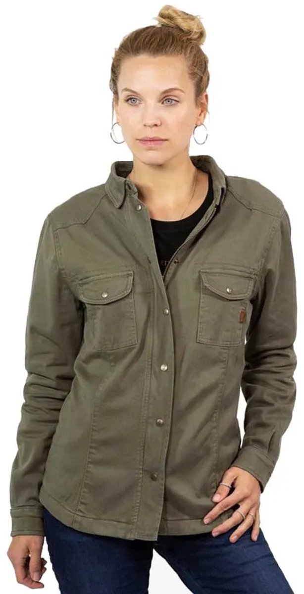 John Doe Motoshirt Jas Vrouw Olijf