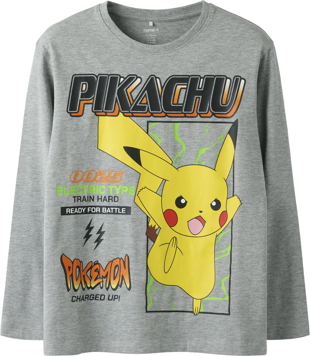 NAME IT - NKMSYX POKEMON LS NREG TOP BOX NOOS SKY - Jongens - Lange mouwen shirts