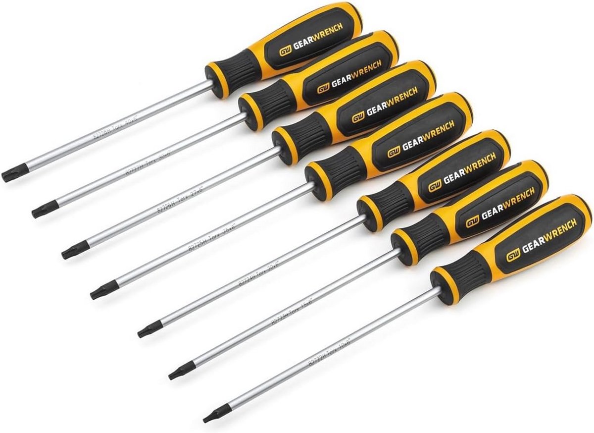 Torx Schroevendraaierset 7-delig - Ergonomisch, Dubbel Materiaal