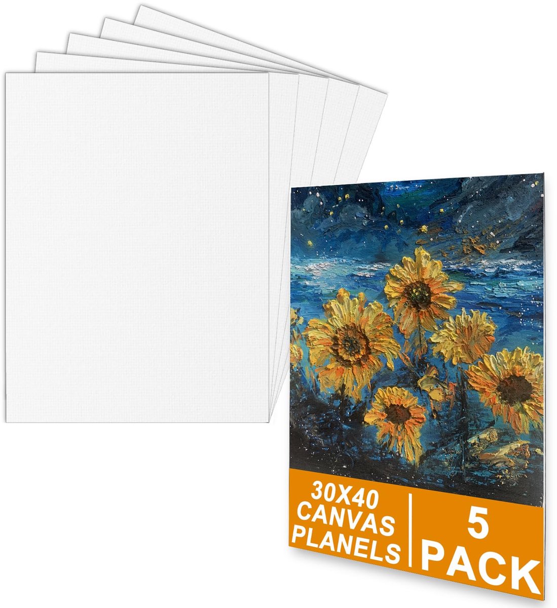 IMPERATORIS® Canvas - Schilderpanelen - Schildercanvas - Schilder doek - Geschikt voor Acryl, Olie- en Wquarelverf - Perfect voor Kleine tot Middelgrote Schilderijen - Hoogwaardige Kwaliteit Canvas - 5 Stuks