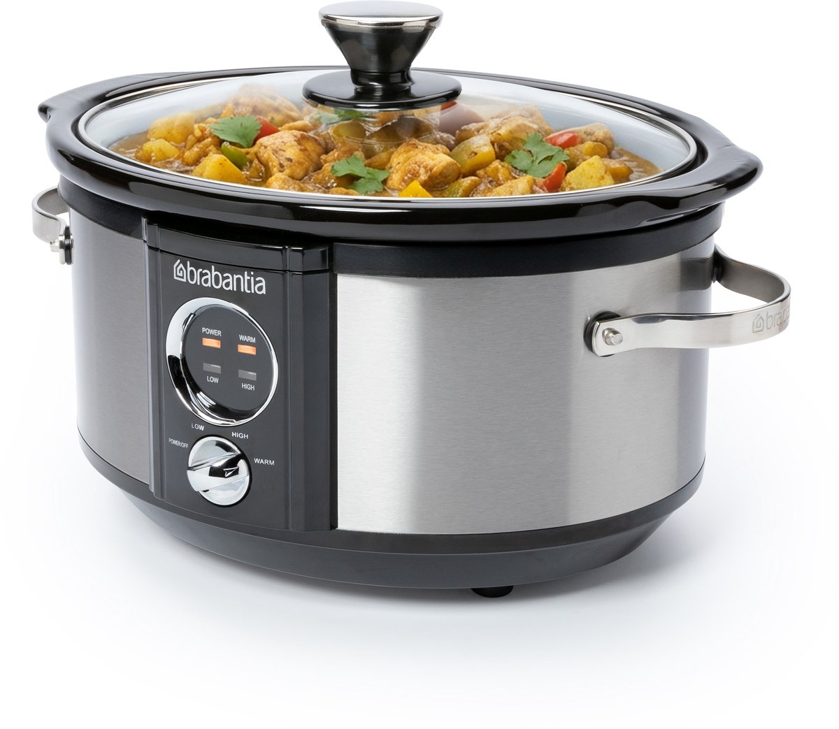 Brabantia BBEK1081 Slowcooker - 3.5 Liter - 180 Watt - Warmhoudfunctie - Keramische binnenpan