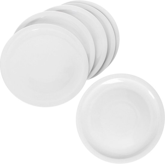 MamboCat 2X grote pizzaborden wit 31cm I 2-delige set ronde borden met aantrekkelijke opschriften voor pizza's I Serveerschaal met motieven I Voorschotelschaal voor 2 personen I Pizzabord