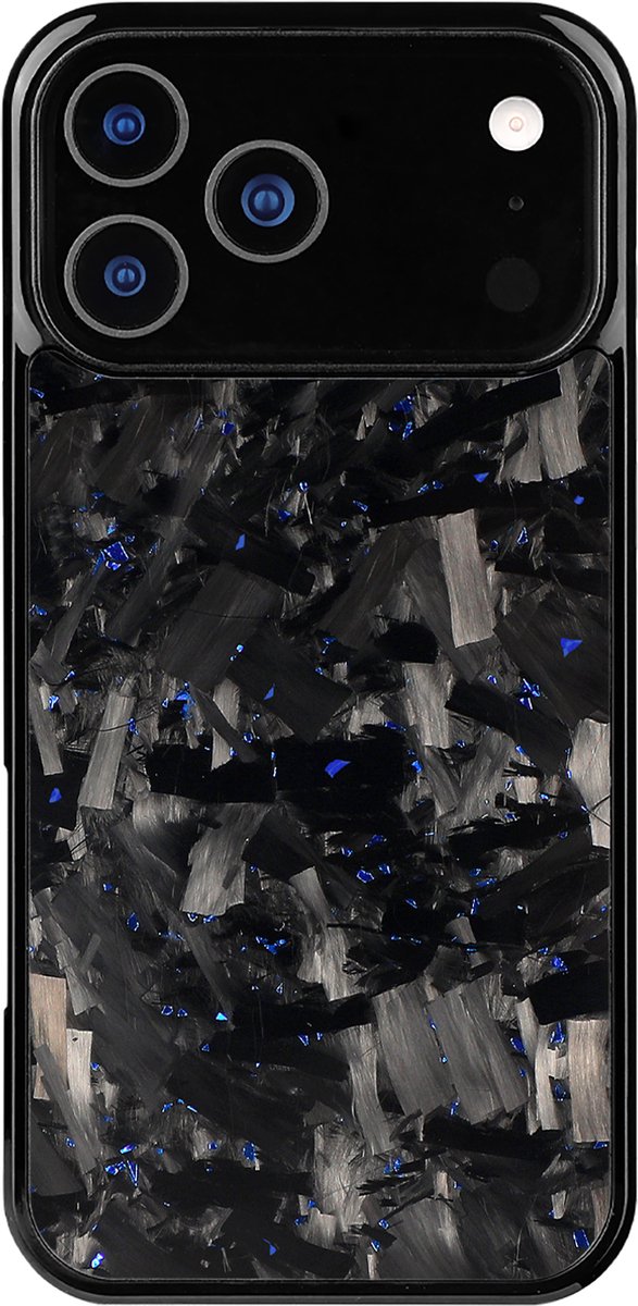 FirstClassCarbon – iPhone 17 Pro – Carbon Fiber Hoesje – Forged Carbon – MagSafe Compatibel – Dun & Shockproof Telefoonhoesje – Blauw