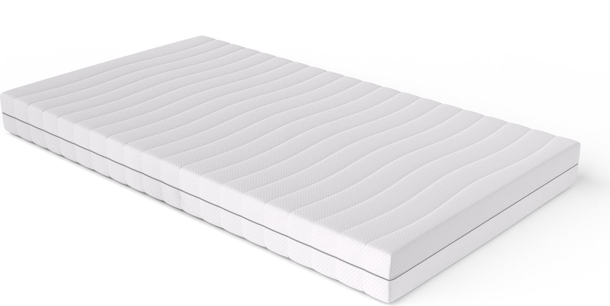 Matras 110x200 - 14cm dik - HR Koudschuim - Bamboo hoes - contour gesneden 7-zone