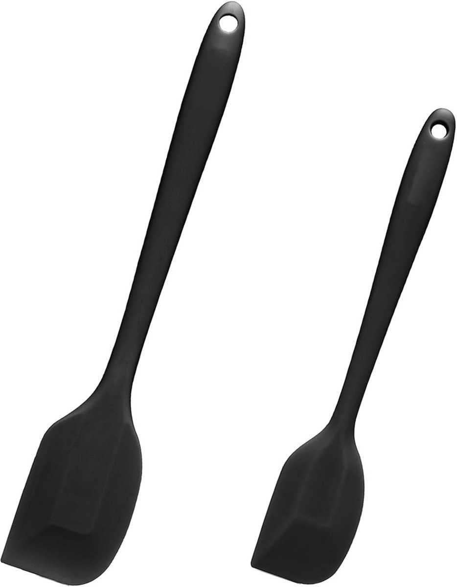 Silicone spatel set - 2 stuks - Hittebestendig - Anti-aanbak - Voedselgeschikt - BPA-vrij - Geschikt voor vaatwasser - Voor bakken en koken