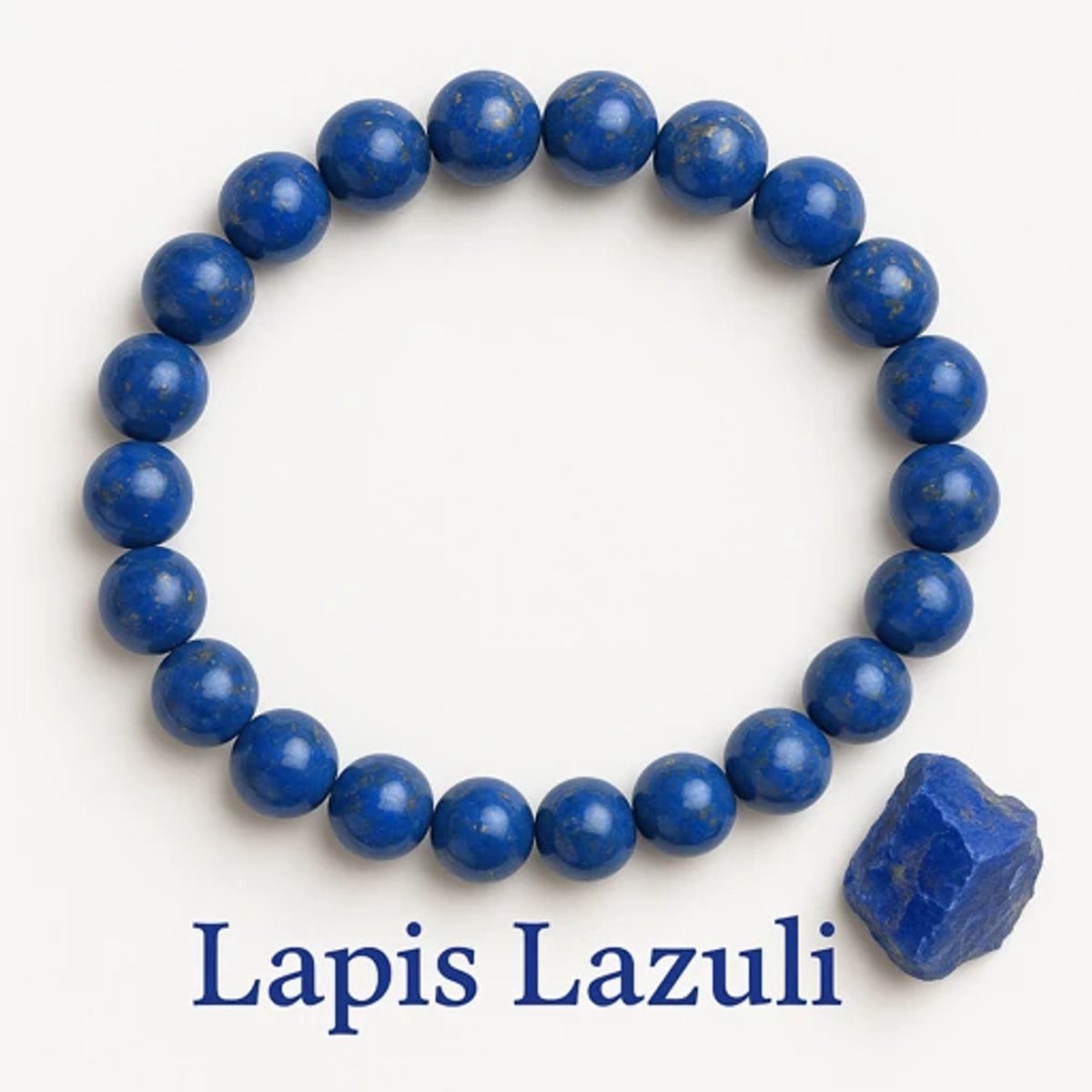 S4H Lapis lazulli Edelstenen armband 8mm kralen / size 18 cm