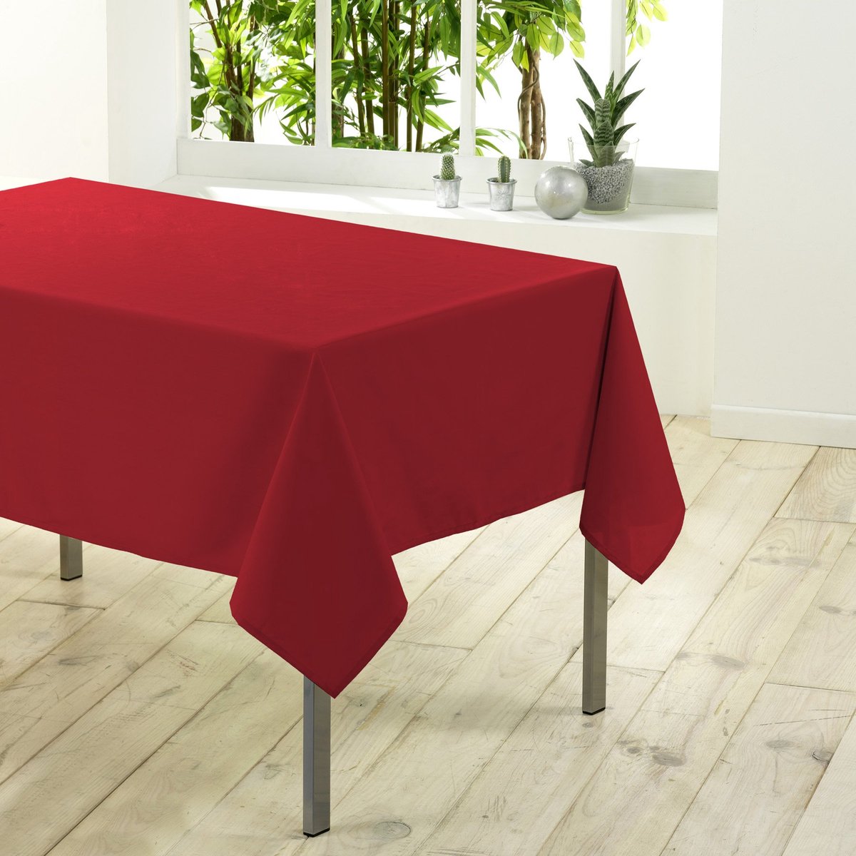 Unyqoos® Stijlvol rood rechthoekig tafelkleed van polyester voor elke gelegenheid