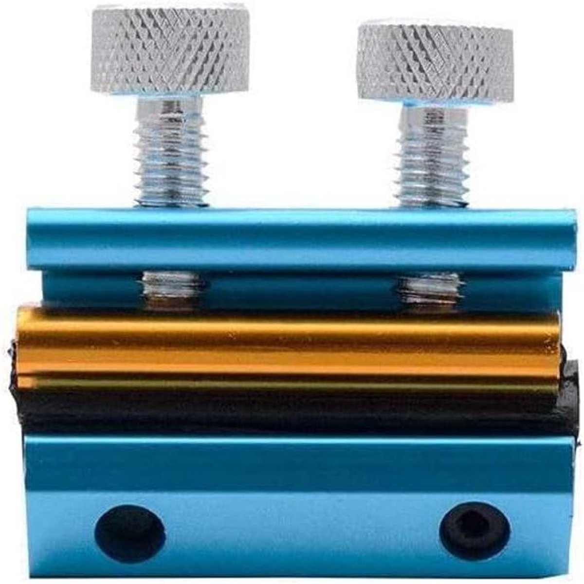 Ronte - Universele Twin-Clamp Kabel Oiler voor Motorfiets en Scooter met Smeermiddel - Blauw en Gouden Kleur - Verbeterde Smeringstool met Dubbele Kabel - Gemakkelijk Olie Aanbrengen - Fietsaccessoire met Dubbele Kabels