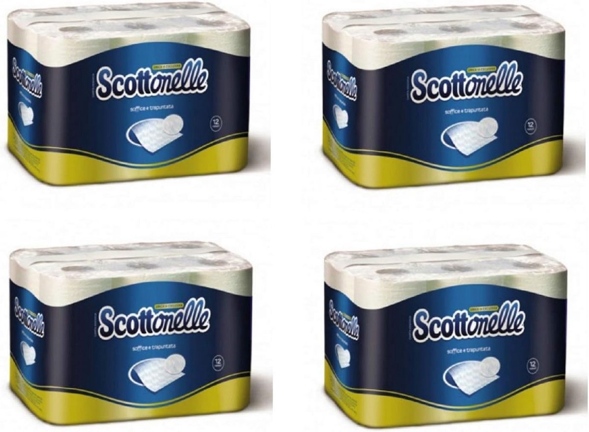 Toiletpapier, 48 rollen (4 x 12 rollen)