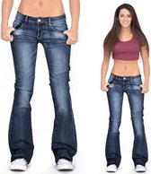 Dames Low Waist Stretch Bootcut Jeans Y2K Baggy Lange Boyfriend Cargobroek Grote Maten