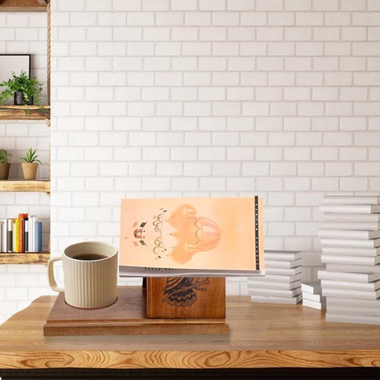 Foto: Driehoekige boekhouder kleine leesboekenkast voor kantoor bureau en bibliotheektafeldecoratie premium boekenkast voor koffieen boekenliefhebbersleesaccessoires eenvoudige geschenken voor boekenliefhebbers