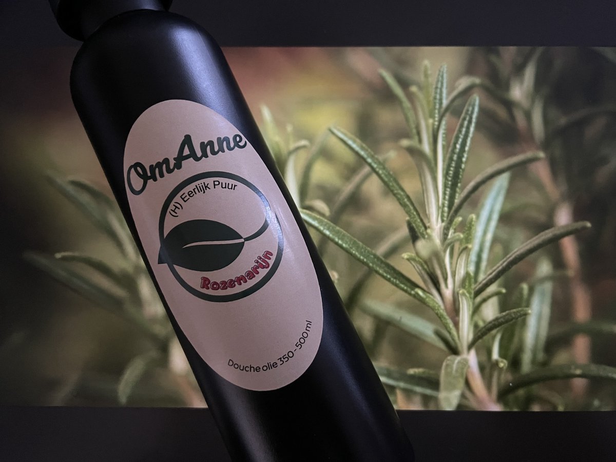 Douche en Bad olie Rozemarijn 500 ml. Puur Natuur! van OmAnne Prijs Inclusief verzending!!