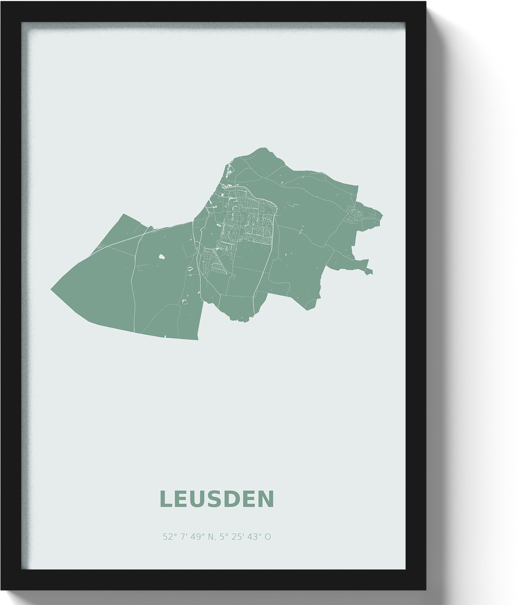 Poster Leusden A3 - 30 x 42 cm - Groen (Exclusief Lijst)