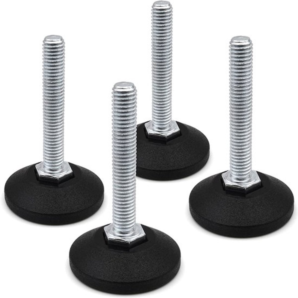 4 x Stelschroef Ã˜ 38 mm - M8 x 100 mm - Draaibare Voet