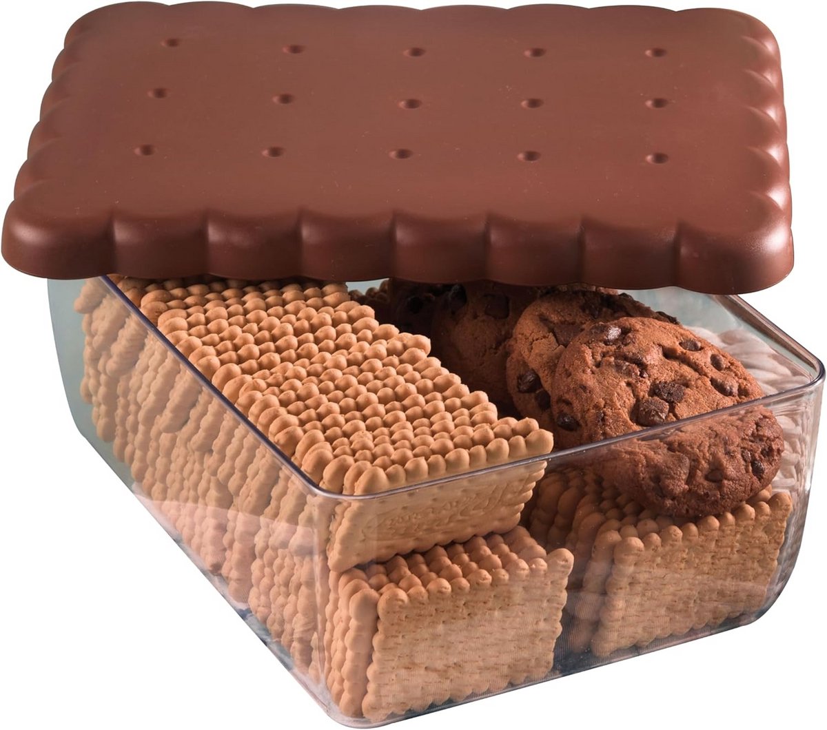 Koekjespot 2,7 Liter – Transparant & Stapelbaar – Koelkast & Vriezer Geschikt – Handwas & Vaatwasmachine Veilig – Koekjes & Gebak Vers Bewaren