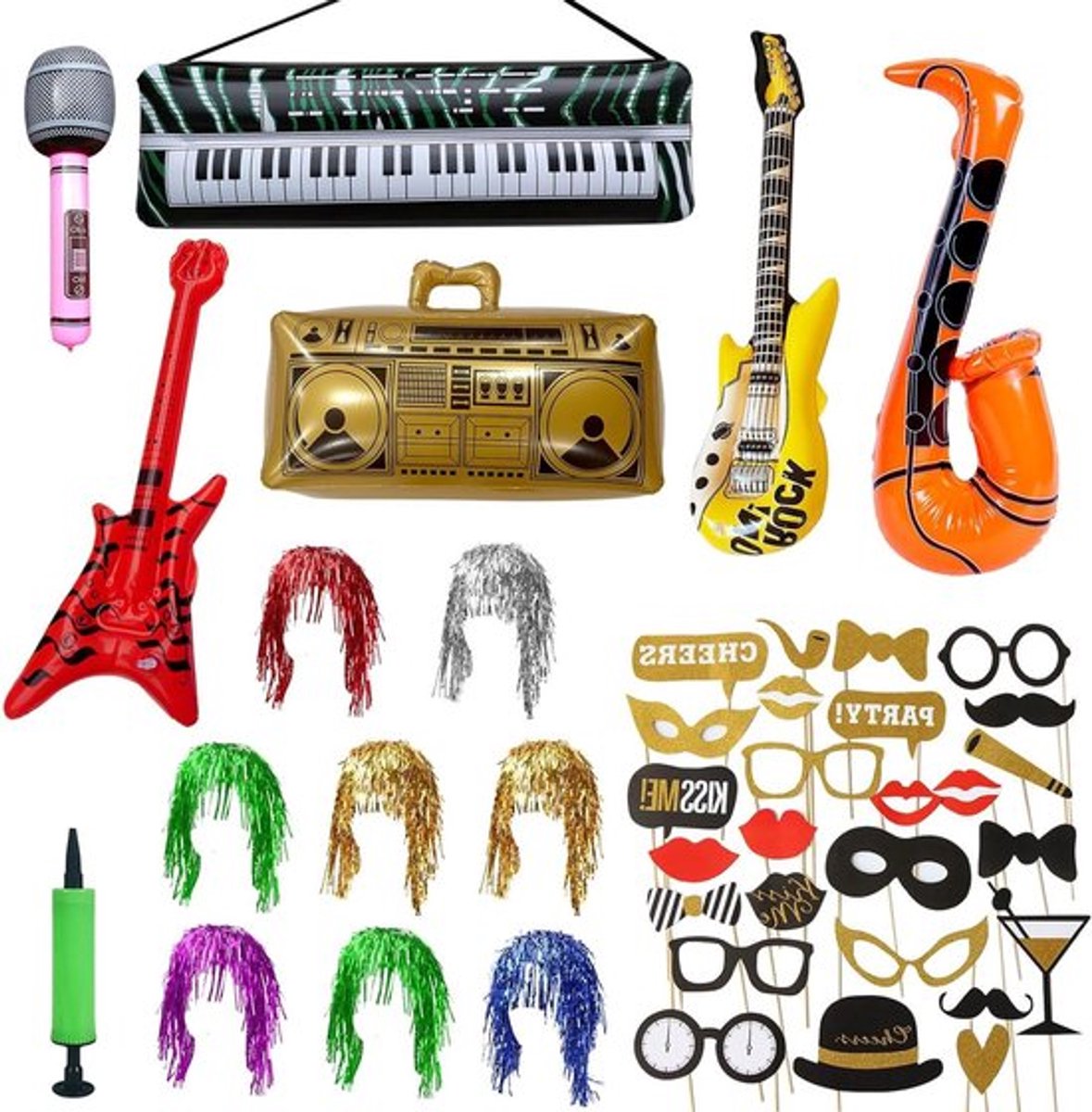 Decoratieve fotobox accessoires - 41 stuks voor bruiloft, verjaardag, Halloween, Kerstmis, carnaval en Nieuwjaar
