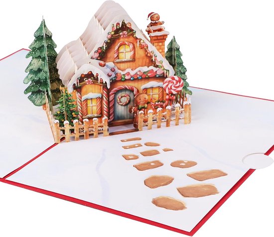 Three Dee Cards Sneeuwpop up kaart - 3D feestelijke