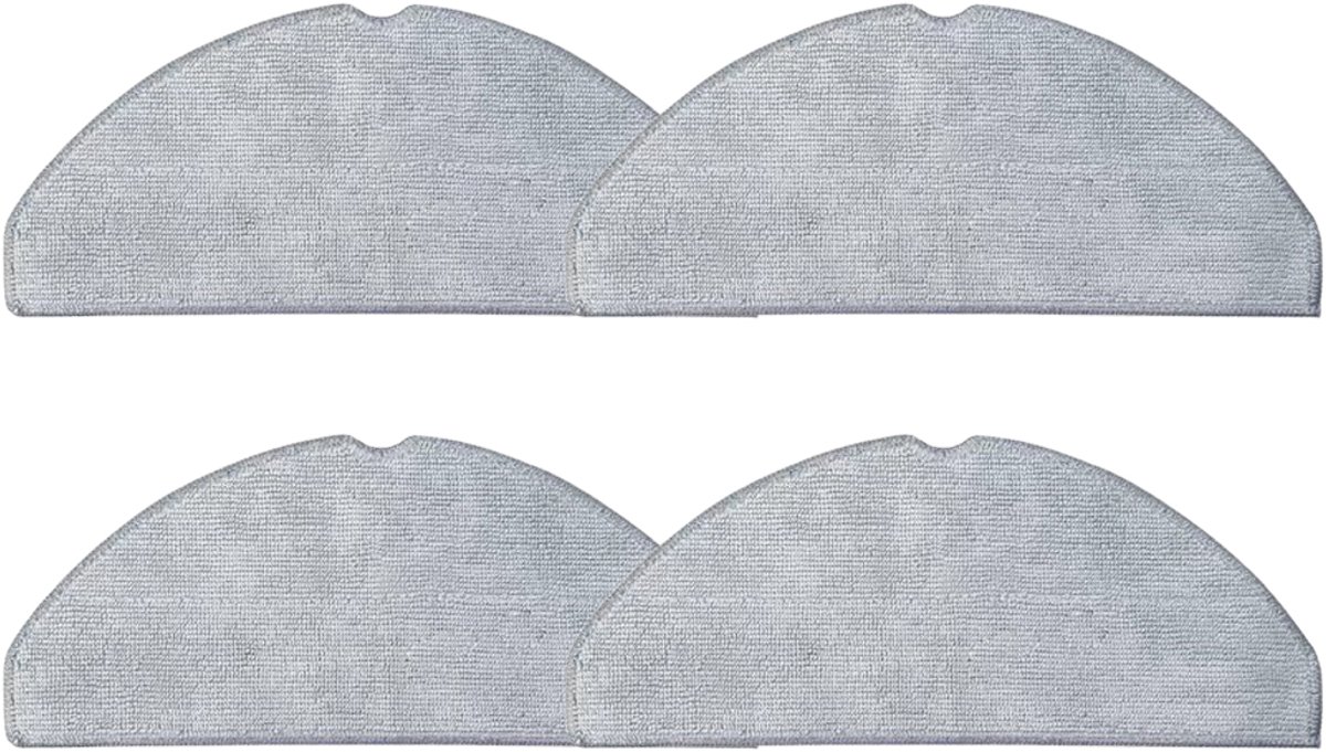 4 stuks Mopdoeken - Geschikt voor Eufy G50 Hybrid (SES) - L60 Hybrid (SES) - L60 - L60 SES - L50 - L50 SES - 273*116mm - Onderdelen - voor robotstofzuiger - grijs
